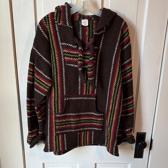 el paso Jackets & Blazers - El Paso‎ Multicolor Striped Baja Hoodie